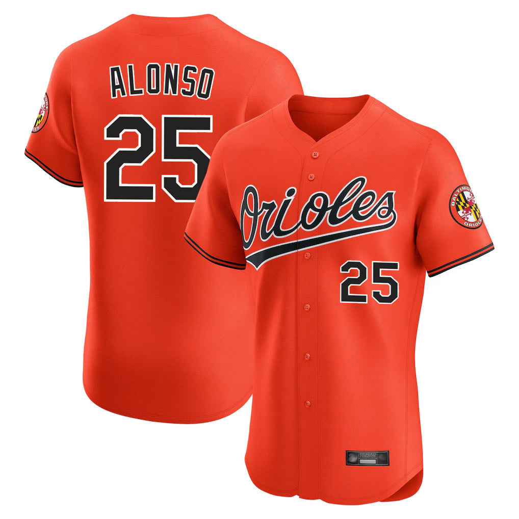 Choea B.Orioles #25 Pete Alonso Player Orange Limited Elite Home Game Stitched Jerseys