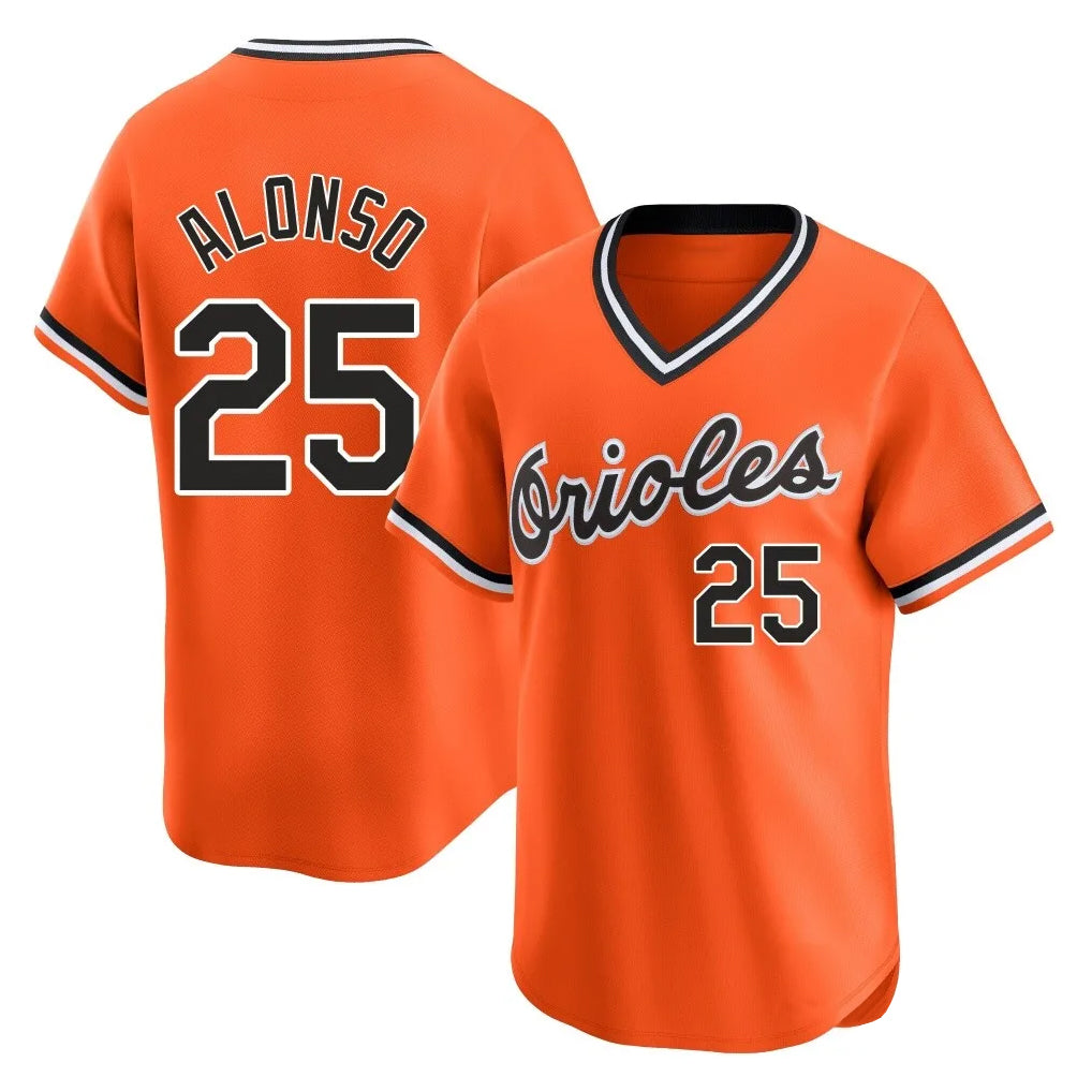 Choea B.Orioles #25 Pete Alonso Player Orange T-shirt Limited Home Game Stitched Jerseys