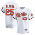 Choea B.Orioles #25 Pete Alonso Player White Limited Home Game Stitched Jerseys