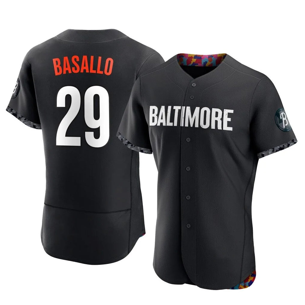 Choea B.Orioles #29 Samuel Basallo Player Black City Connect Limited Elite Home Game Stitched Jerseys