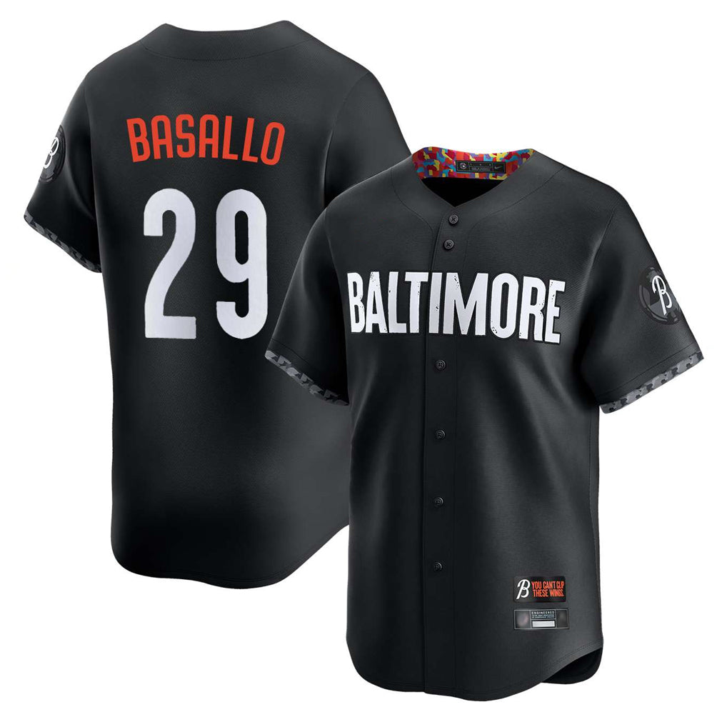 Choea B.Orioles #29 Samuel Basallo Player Black City Connect Limited Home Game Stitched Jerseys