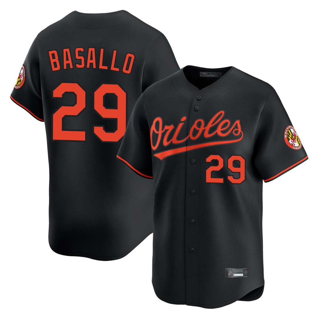 Choea B.Orioles #29 Samuel Basallo Player Black Limited Home Game Stitched Jerseys