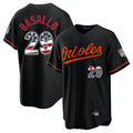 Choea B.Orioles #29 Samuel Basallo Player Black USA 250 Fourth of July Home Game Stitched Jerseys
