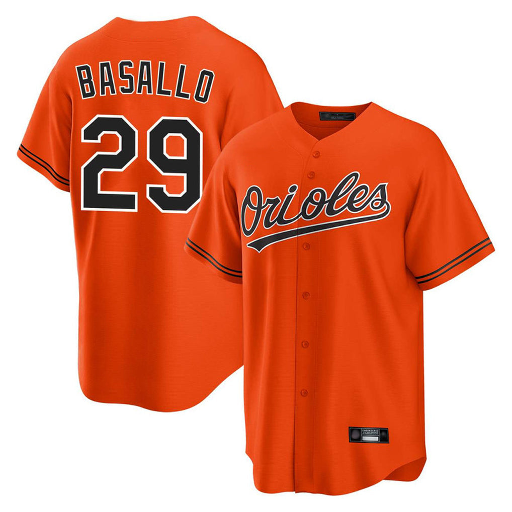 Choea B.Orioles #29 Samuel Basallo Player Orange Home Game Stitched Jerseys