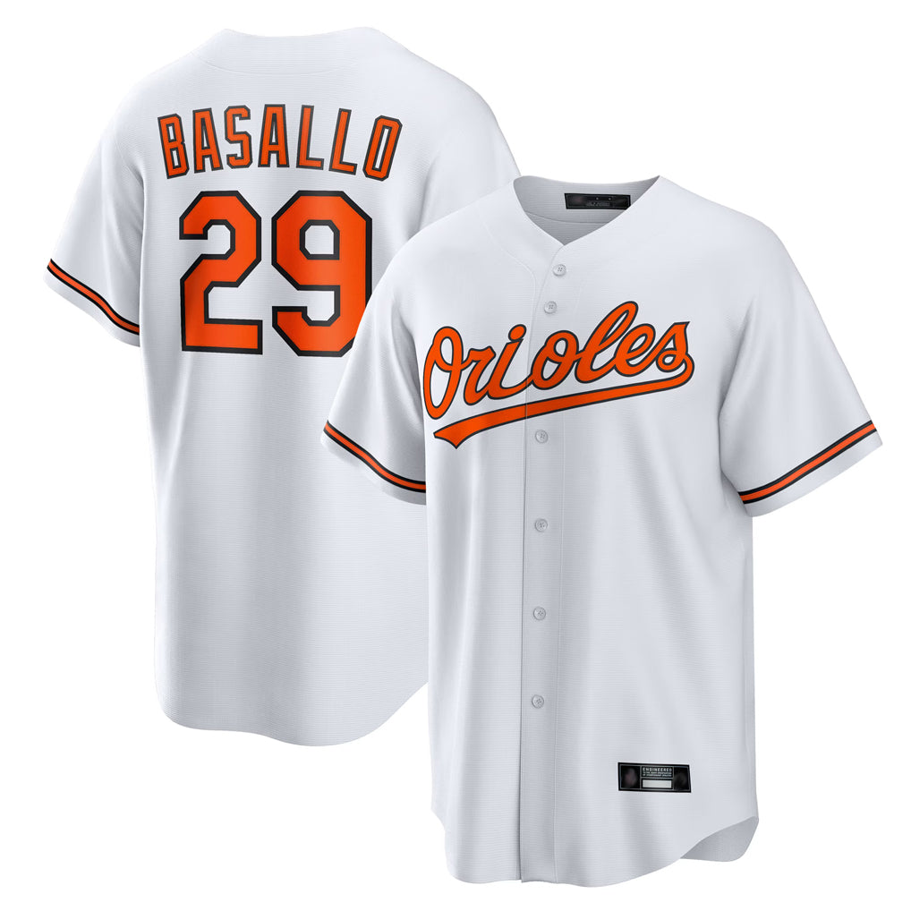 Choea B.Orioles #29 Samuel Basallo Player White Home Game Stitched Jerseys