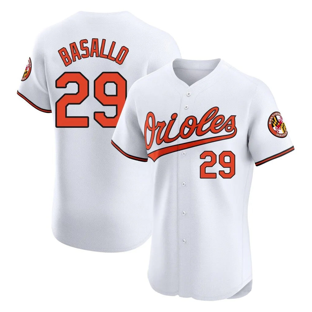 Choea B.Orioles #29 Samuel Basallo Player White Limited Elite Home Game Stitched Jerseys