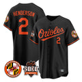 Choea B.Orioles #2 Gunnar Henderson Player Black 30th Anniversary of 2131 Home Game Stitched Jerseys
