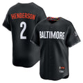 Choea B.Orioles #2 Gunnar Henderson Player Black City Connect Limited Home Game Stitched Jerseys
