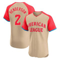 Choea B.Orioles #2 Gunnar Henderson Player Cream American League All-Star Limited Elite Home Game Stitched Jerseys