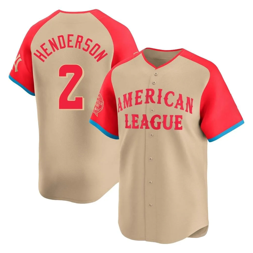 Choea B.Orioles #2 Gunnar Henderson Player Cream American League All-Star Limited Home Game Stitched Jerseys