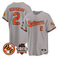 Choea B.Orioles #2 Gunnar Henderson Player Gray 30th Anniversary of 2131 Home Game Stitched Jerseys