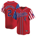 Choea B.Orioles #2 Gunnar Henderson Player Red Independence Day Vapor Premier Limited Home Game Stitched Jerseys