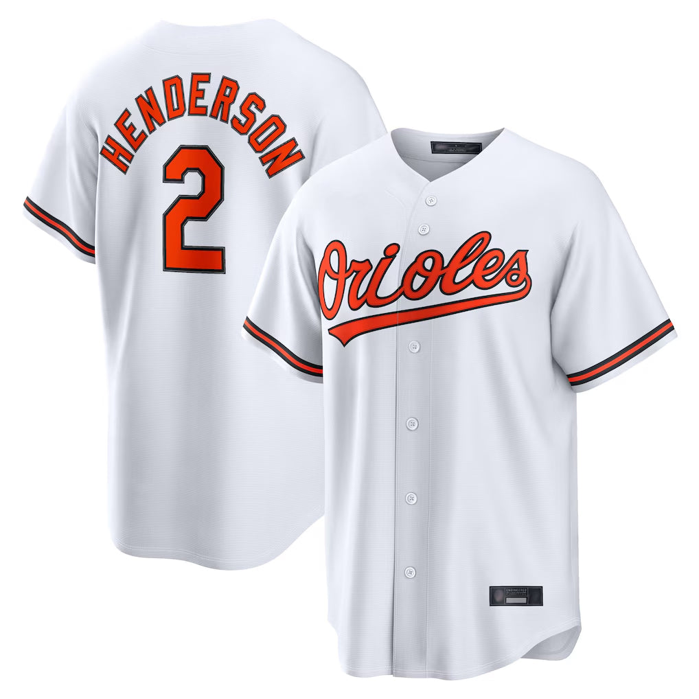 Choea B.Orioles #2 Gunnar Henderson Player White Home Game Stitched Jerseys