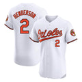 Choea B.Orioles #2 Gunnar Henderson Player White Limited Elite Home Game Stitched Jerseys