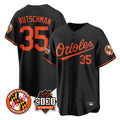 Choea B.Orioles #35 Adley Rutschman Player Black 30th Anniversary of 2131 Home Game Stitched Jerseys