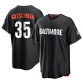 Choea B.Orioles #35 Adley Rutschman Black City Connect Home Game Stitched Jerseys