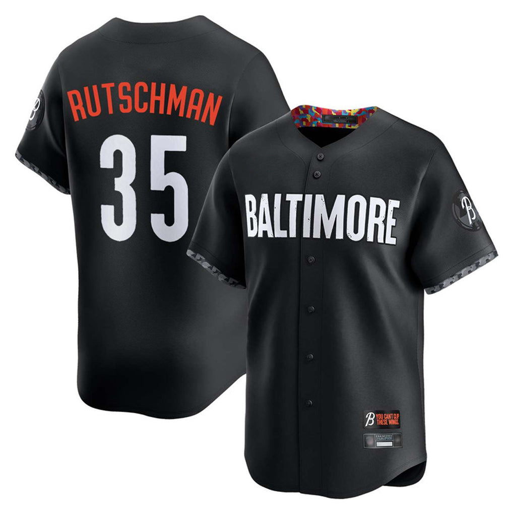 Choea B.Orioles #35 Adley Rutschman Player Black City Connect Limited Home Game Stitched Jerseys