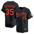Choea B.Orioles #35 Adley Rutschman Black Limited Home Game Stitched Jerseys