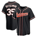 Choea B.Orioles #35 Adley Rutschman Black Out Home Game Stitched Jerseys