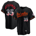 Choea B.Orioles #35 Adley Rutschman Player Black USA 250 Fourth of July Home Game Stitched Jerseys