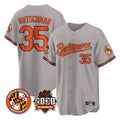 Choea B.Orioles #35 Adley Rutschman Player Gray 30th Anniversary of 2131 Home Game Stitched Jerseys