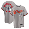 Choea B.Orioles #35 Adley Rutschman Gray USA 250 Fourth of July Home Game Stitched Jerseys