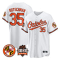 Choea B.Orioles #35 Adley Rutschman Player White 30th Anniversary of 2131 Home Game Stitched Jerseys
