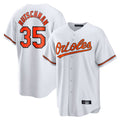 Choea B.Orioles #35 Adley Rutschman Player White Home Game Stitched Jerseys