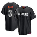 Choea B.Orioles #3 Taylor Ward Player Black City Connect Home Game Stitched Jerseys