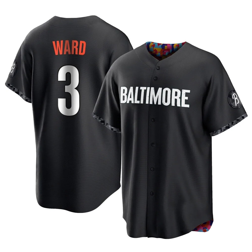 Choea B.Orioles #3 Taylor Ward Player Black City Connect Home Game Stitched Jerseys