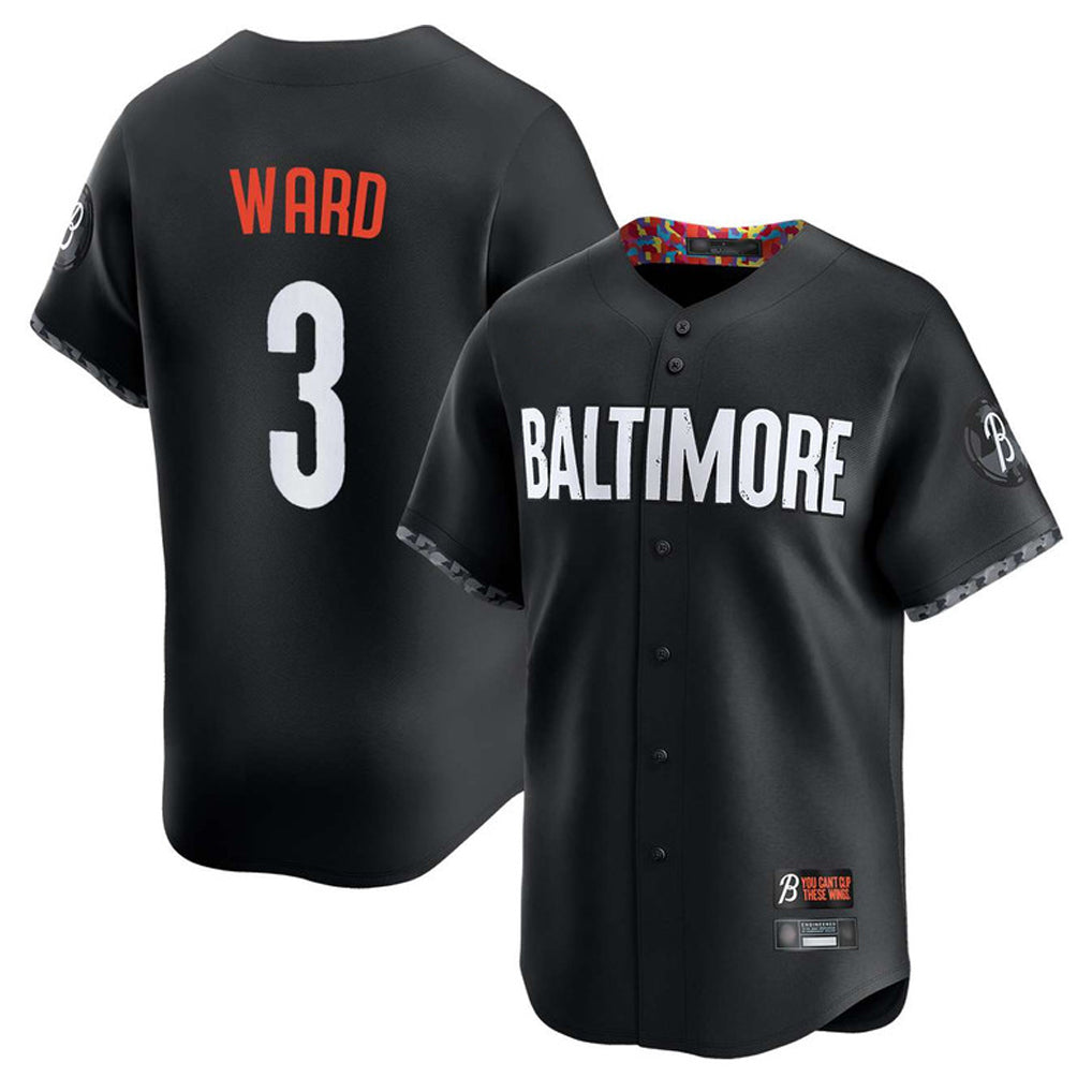 Choea B.Orioles #3 Taylor Ward Player Black City Connect Limited Home Game Stitched Jerseys