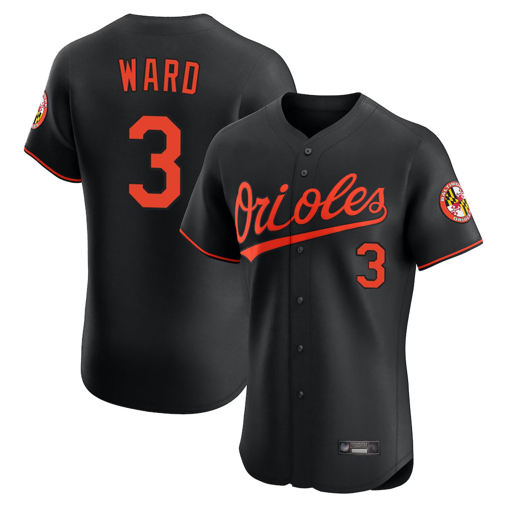 Choea B.Orioles #3 Taylor Ward Player Black Limited Elite Home Game Stitched Jerseys
