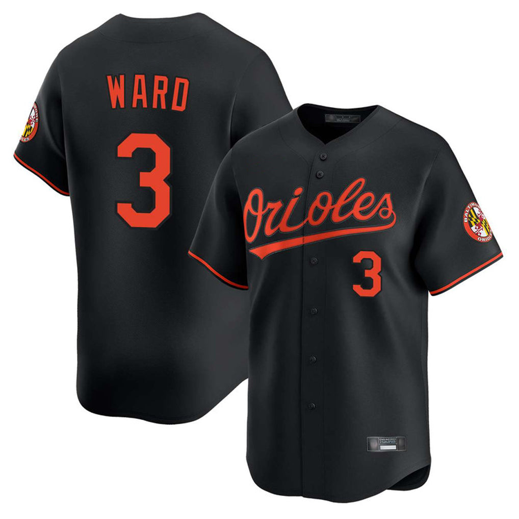 Choea B.Orioles #3 Taylor Ward Player Black Limited Home Game Stitched Jerseys