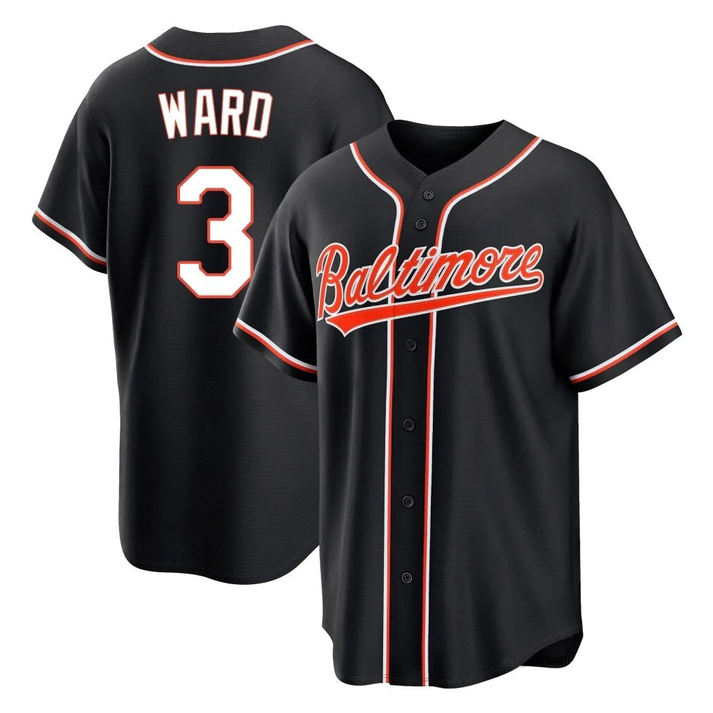Choea B.Orioles #3 Taylor Ward Player Black Out Home Game Stitched Jerseys