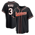 Choea B.Orioles #3 Taylor Ward Player Black Out Home Game Stitched Jerseys