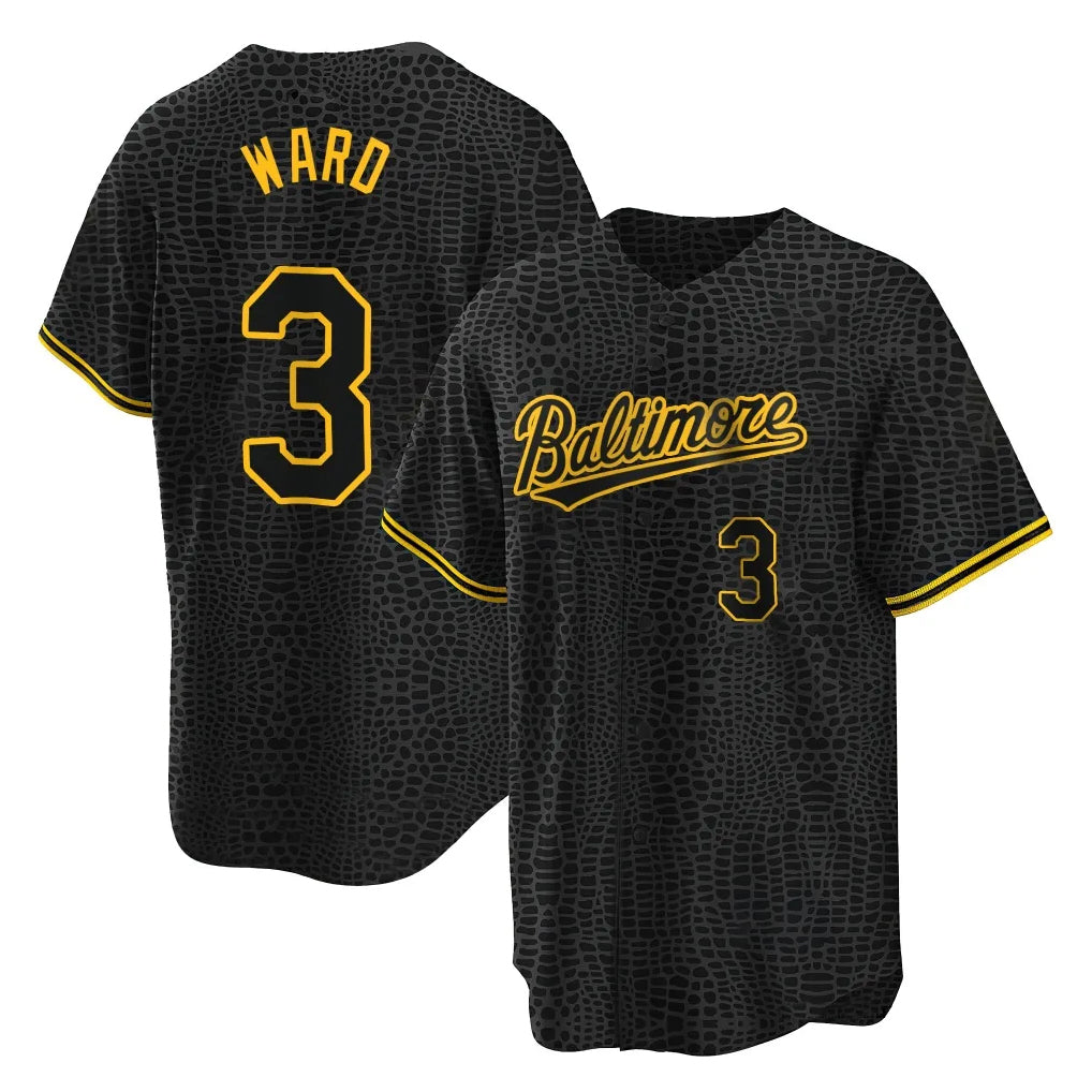 Choea B.Orioles #3 Taylor Ward Player Black Snake Skin City Home Game Stitched Jerseys