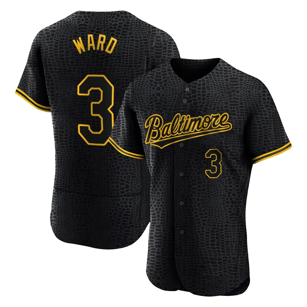 Choea B.Orioles #3 Taylor Ward Player Black Snake Skin City Limited Elite Home Stitched Jerseys