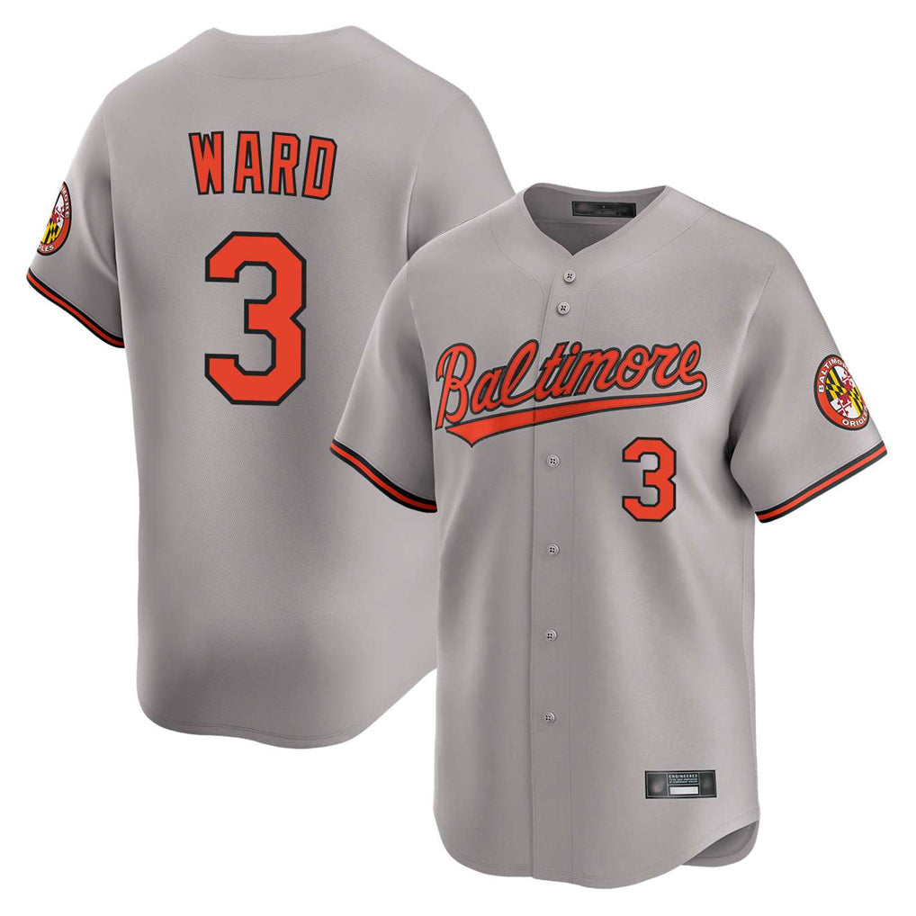 Choea B.Orioles #3 Taylor Ward Player Gray Limited Home Game Stitched Jerseys