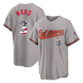 Choea B.Orioles #3 Taylor Ward Player Gray USA 250 Fourth of July Home Game Stitched Jerseys