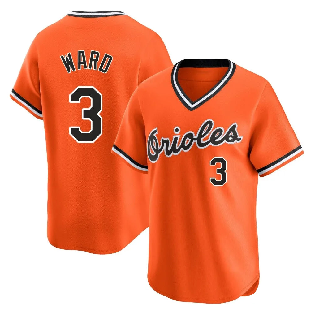 Choea B.Orioles #3 Taylor Ward Player Orange T-shirt Limited Home Game Stitched Jerseys