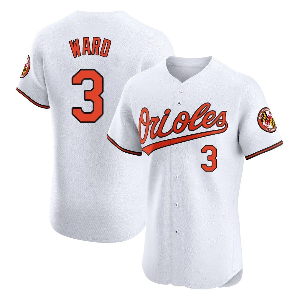 Choea B.Orioles #3 Taylor Ward Player White Limited Elite Home Game Stitched Jerseys