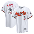 Choea B.Orioles #3 Taylor Ward Player White USA 250 Fourth of July Home Game Stitched Jerseys