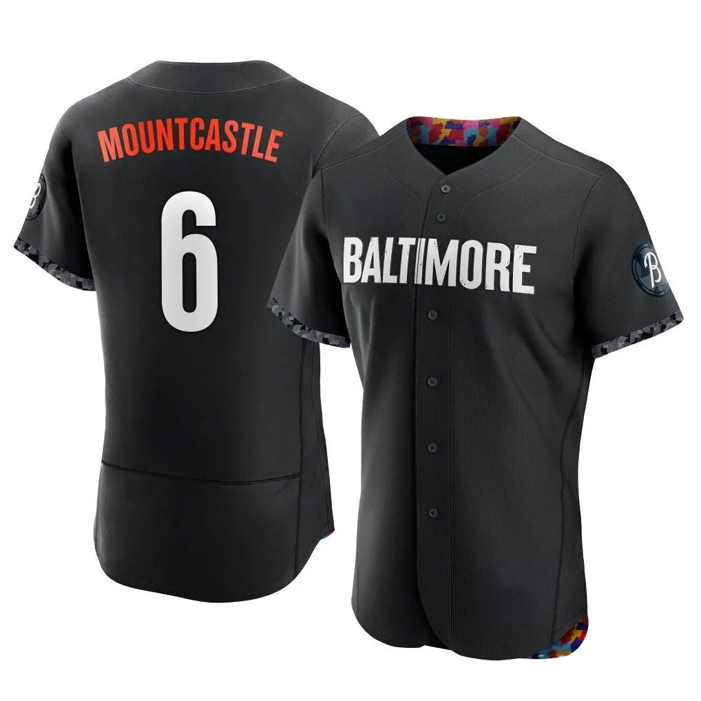 Choea B.Orioles #6 Ryan Mountcastle Player Black City Connect Limited Elite Home Game Stitched Jerseys
