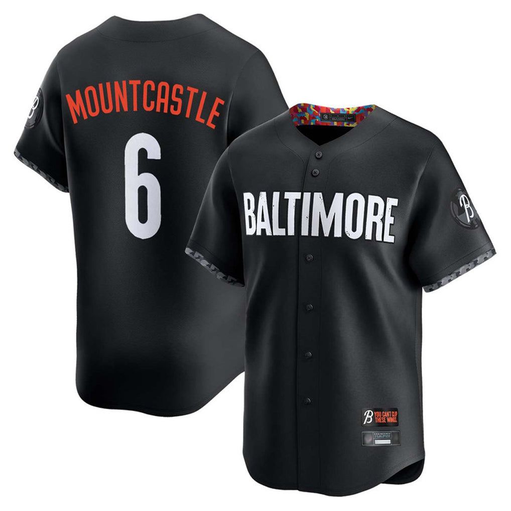 Choea B.Orioles #6 Ryan Mountcastle Player Black City Connect Limited Home Game Stitched Jerseys