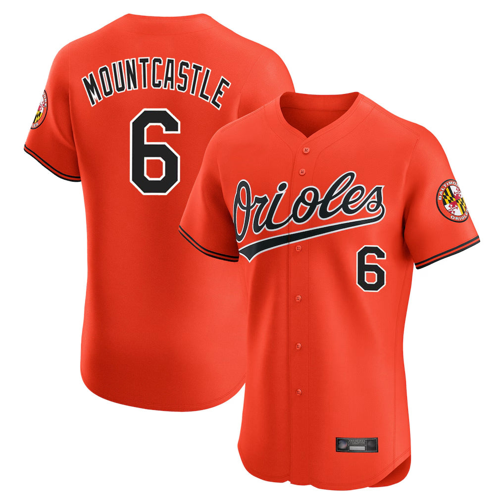 Choea B.Orioles #6 Ryan Mountcastle Player Orange Limited Elite Home Game Stitched Jerseys