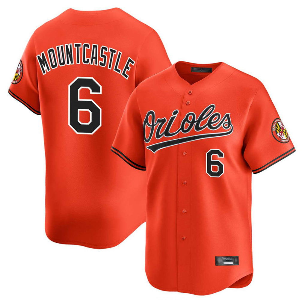 Choea B.Orioles #6 Ryan Mountcastle Player Orange Limited Home Game Stitched Jerseys