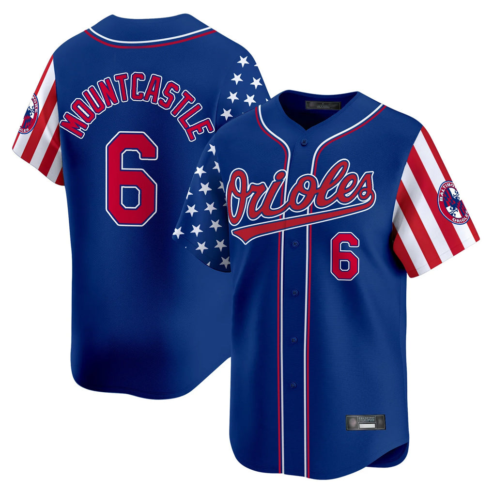 Choea B.Orioles #6 Ryan Mountcastle Player Royal Independence Day Vapor Premier Limited Home Game Stitched Jerseys