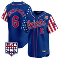 Choea B.Orioles #6 Ryan Mountcastle Player Royal USA 250 Independence Day Vapor Premier Limited Home Game Stitched Jerseys