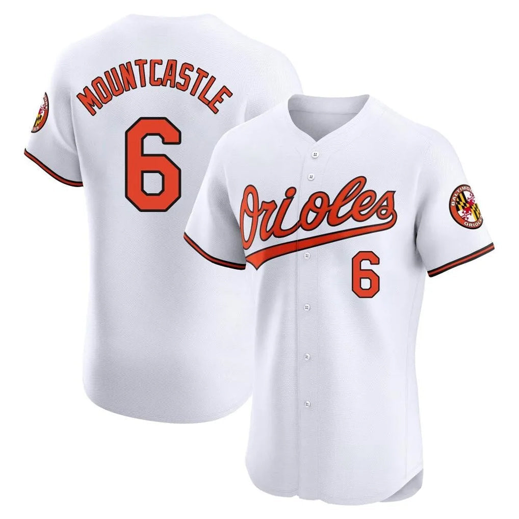 Choea B.Orioles #6 Ryan Mountcastle Player White Limited Elite Home Game Stitched Jerseys