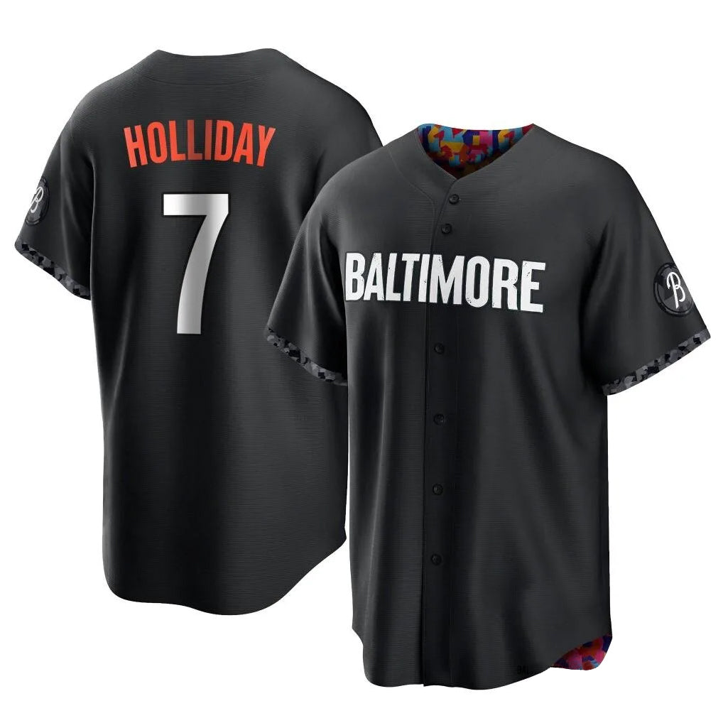 Choea B.Orioles #7 Jackson Holliday Player Black City Connect Home Game Stitched Jerseys